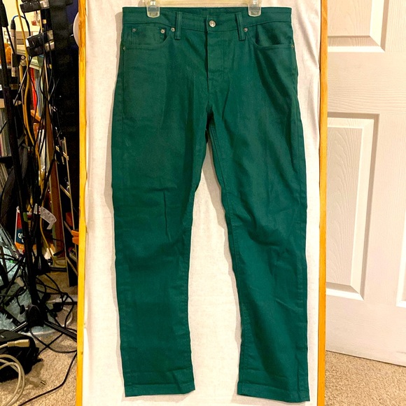 Levi’s 511 Slim Fit Men’s Hybrid Trousers Commuter Jeans Hunter Green 33/30 - Picture 1 of 5